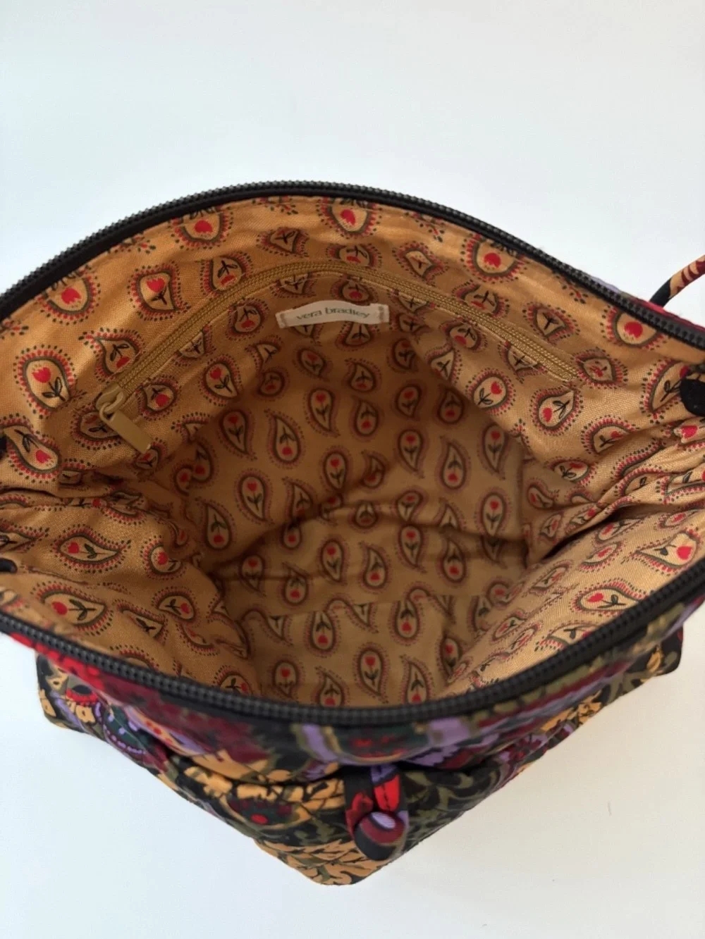 Vera Bradley Hipster Crossbody Bag Midnight Garden Paisley Quilted Adjustable